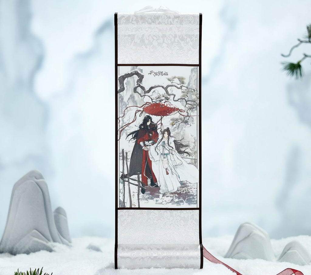 Heaven Officials Blessing Chinese Wall Scroll, Decorative Hanging Painting, Paper Material, Mini Scroll