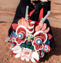 "Red Dragon" Artisan Tote Bag - Grand Heritage Series，Handcrafted Large Shoulder Bag
