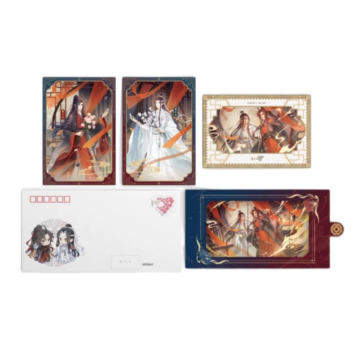 Mo Dao Zu Shi Postcard Set, "Liu Zai Tong Xing" Series，Co-Produced By China Post