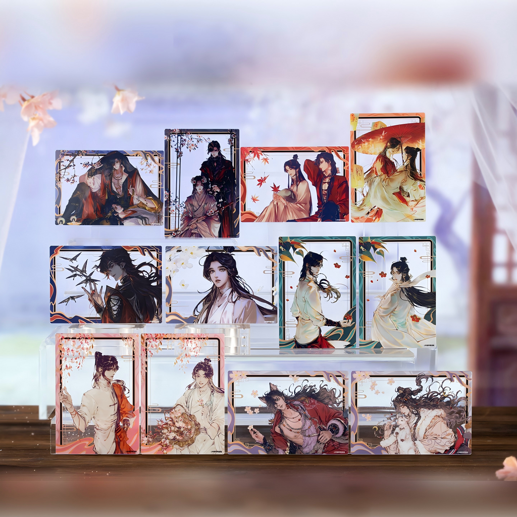 Heaven Officials Blessing Acrylic Transparent Collectible Cards, Blind Box, 13 * 9CM, 12 Pieces per Pack