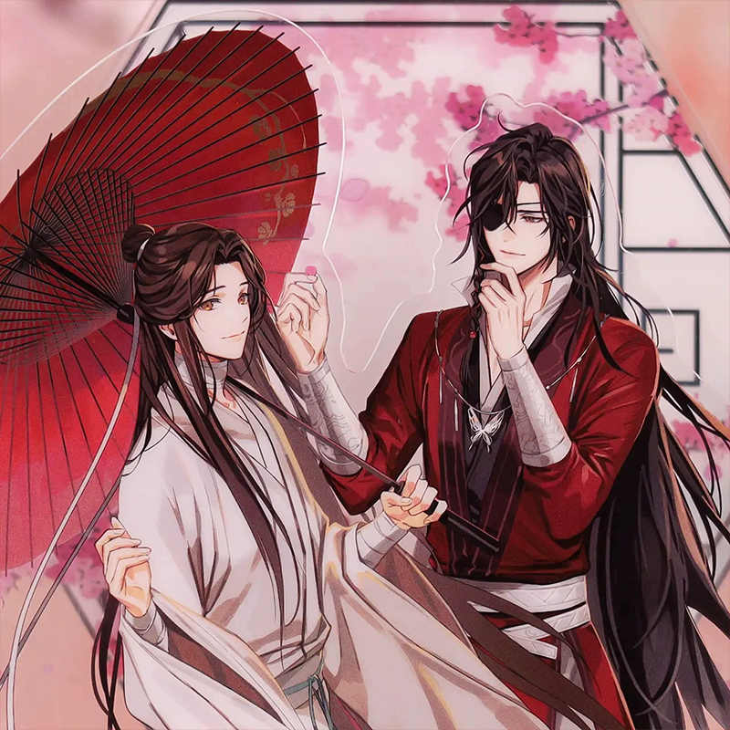 Heaven Officials Blessing Figure Standing Ornaments，Tian Guan Ci Fu Acrylic Desktop Decoration Animation Peripheral Products (Fan Hua Qing Xin)