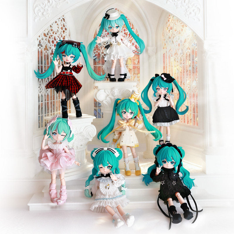 Miku Blind box figure, movable joints, approximately 14cm, desktop decoration, building block figure