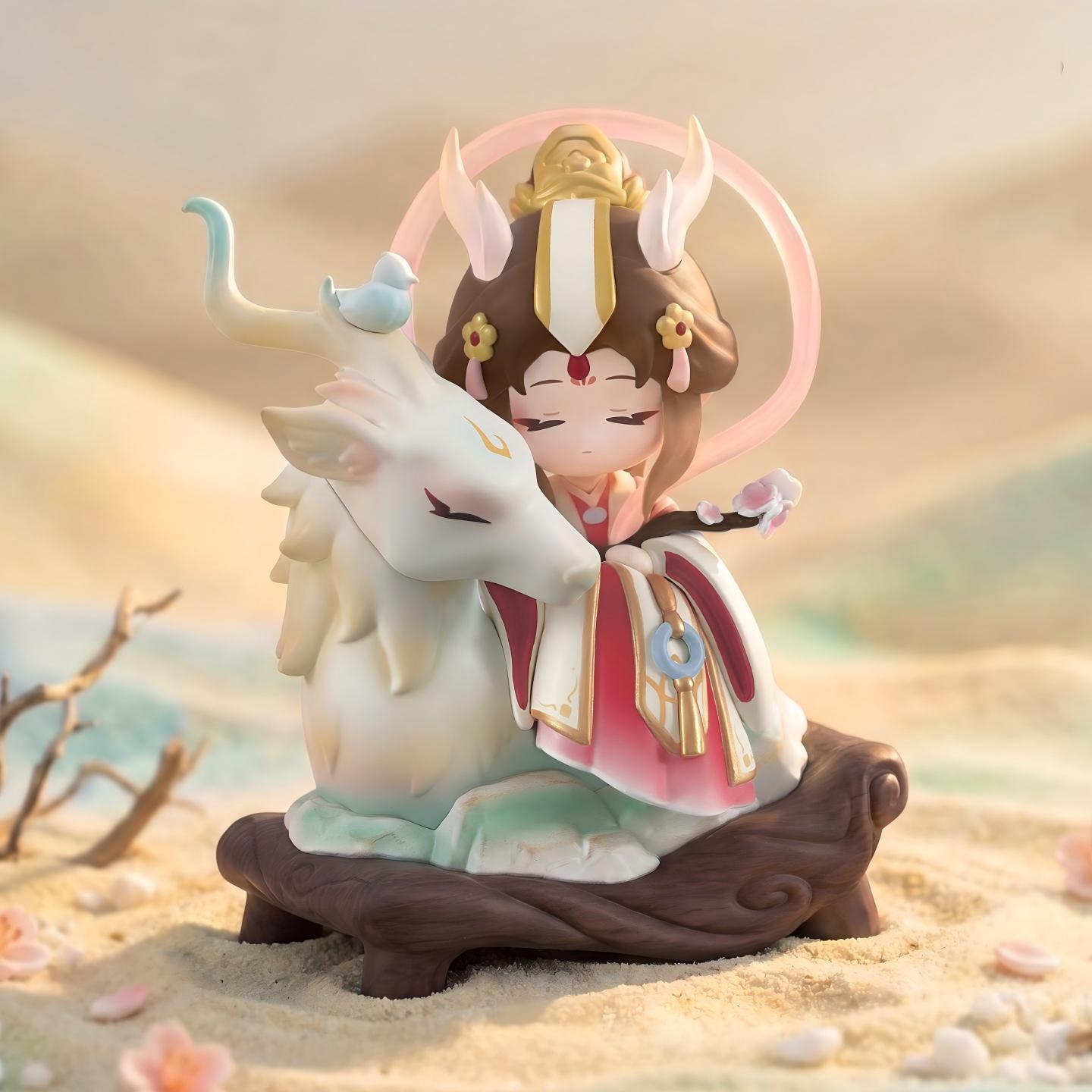 Heaven Officials Blessing Q-Version Desktop Figurines,Anime Characters, Approx. 10cm Height, Plastic Material, Collectible Ornaments