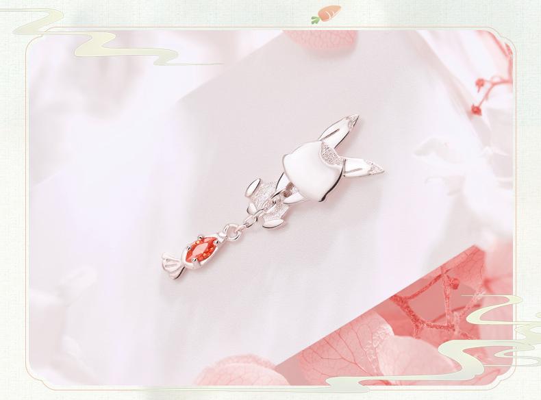 Mo Dao Zu Shi Earrings For Women Trendy，S925 Sterling Silver，Rabbit Shape Earrings