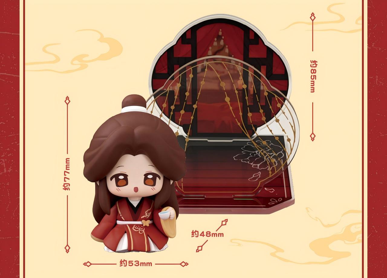 Heaven Officials Blessing Desktop Ornaments,Q version Figures ,  Collectible Toys with Acrylic Display Boards