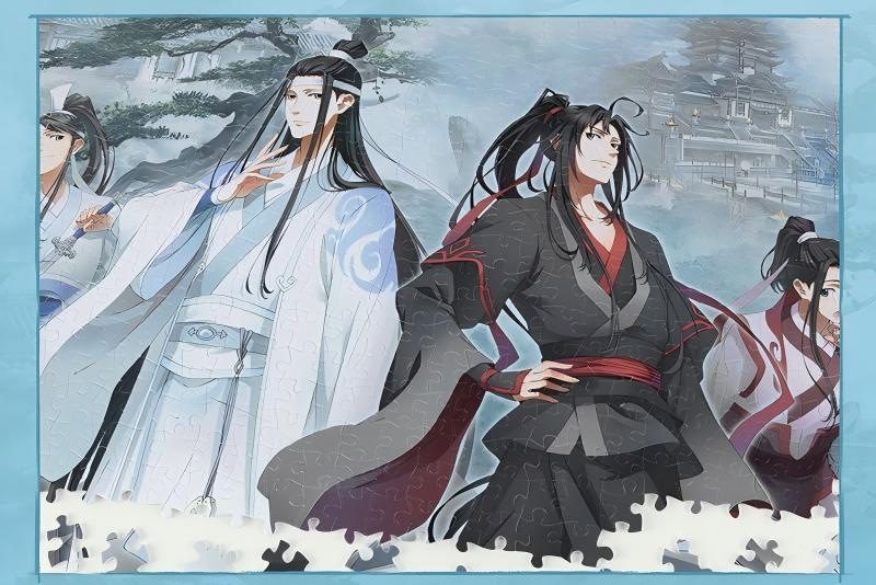 Mo dao zu shi 3000-Piece Jigsaw Puzzle, Panoramic Long Scroll, Plastic, 107.3 x 58.4 cm, Family Portrait Theme