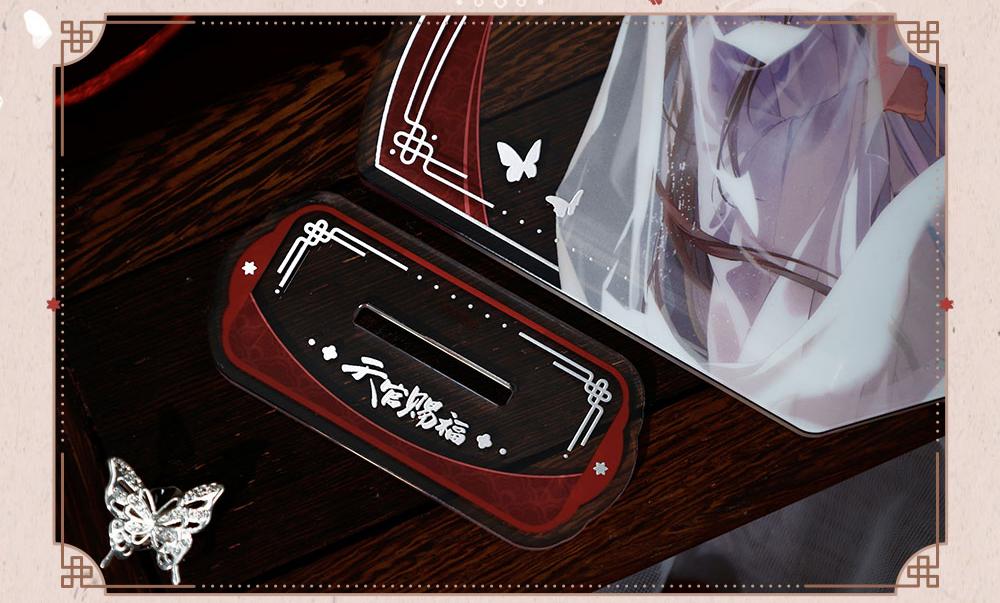 Heaven Officials Blessing Acrylic Standee Desktop Ornament | Fan-Shaped Design, 170 x 113mm Size, Anime Collectible, Includes Base Stand, Xie Lian & Hua Cheng