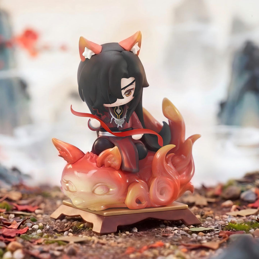 Heaven Officials Blessing Q-Version Desktop Figurines,Anime Characters, Approx. 10cm Height, Plastic Material, Collectible Ornaments