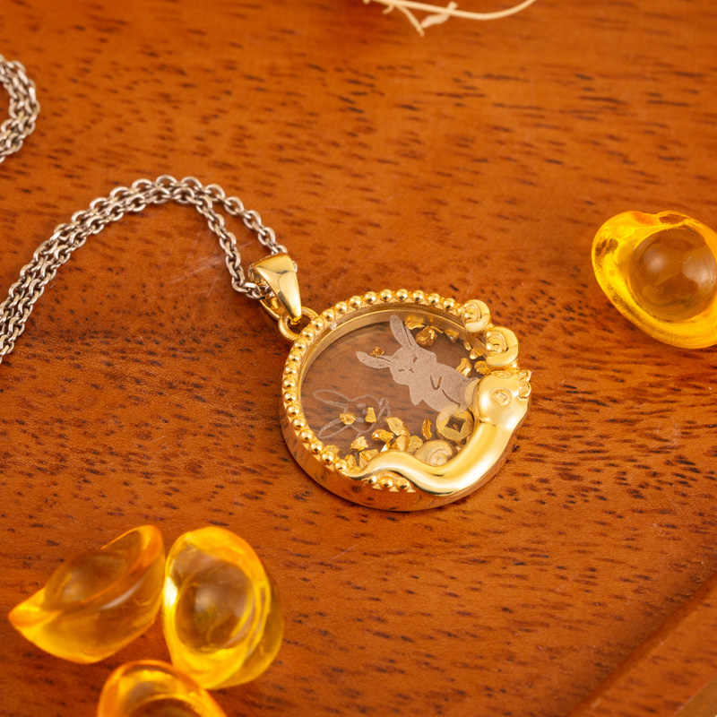 Mo Dao Zu Shi Pendants，S925 Sterling Silver Necklace，Cute rabbit pattern，Animation Peripheral Products