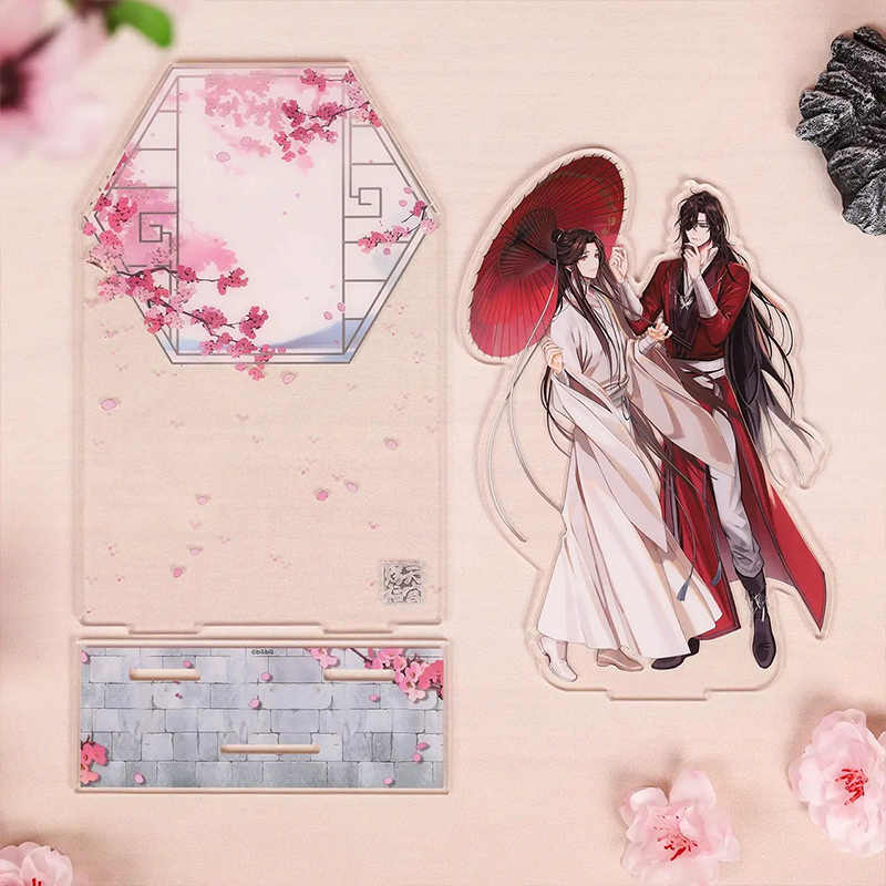 Heaven Officials Blessing Figure Standing Ornaments，Tian Guan Ci Fu Acrylic Desktop Decoration Animation Peripheral Products (Fan Hua Qing Xin)