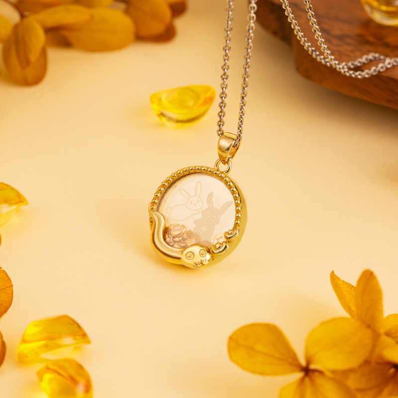 Mo Dao Zu Shi Pendants，S925 Sterling Silver Necklace，Cute rabbit pattern，Animation Peripheral Products