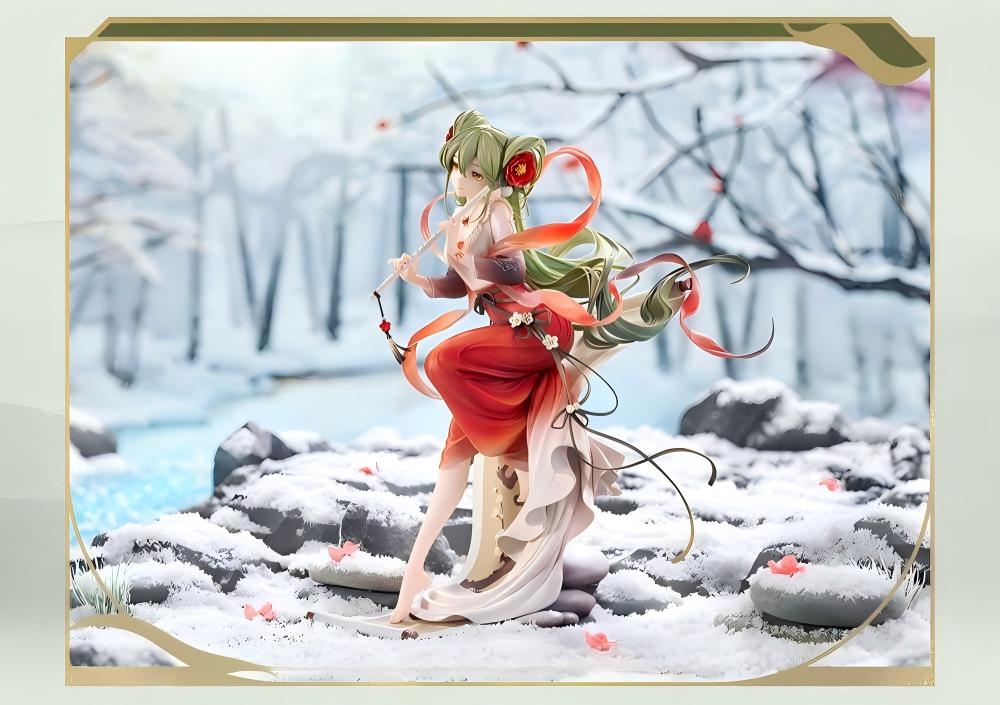 Hatsune Miku GSC 1/7 Scale Figure, Ink Art Theme, Flowing Ribbon Details, Scroll & Rock Base, Collector Statue, Anime Character