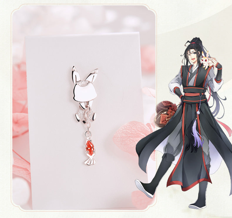 Mo Dao Zu Shi Earrings For Women Trendy，S925 Sterling Silver，Rabbit Shape Earrings