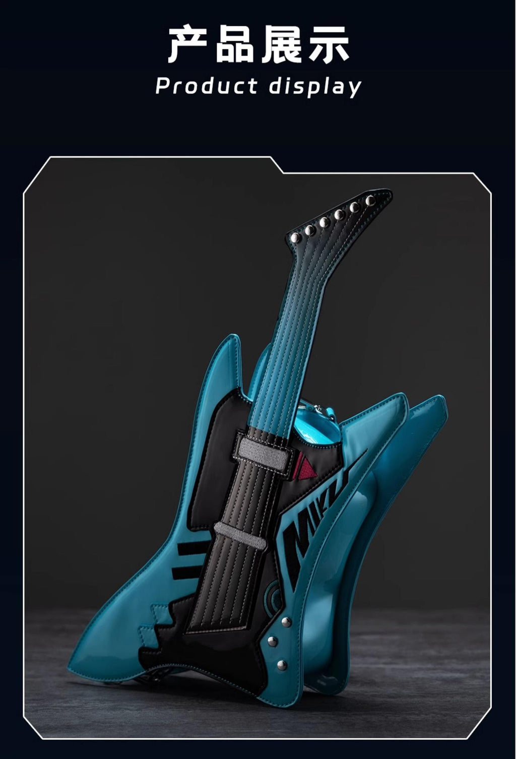 Hatsune Miku Backpack, Guitar-Shaped Backpack With Large Capacity And Cute Design