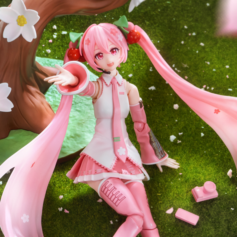 Hatsune Miku Building Block Dolls, Building Toys, PVC Doll Ornaments, Desktop Decorations