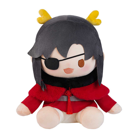 Heaven Officials Blessing Throw Pillow，Sitting Doll，Tian Guan Ci Fu Plush Pillow“Long He Xin Xi”Series