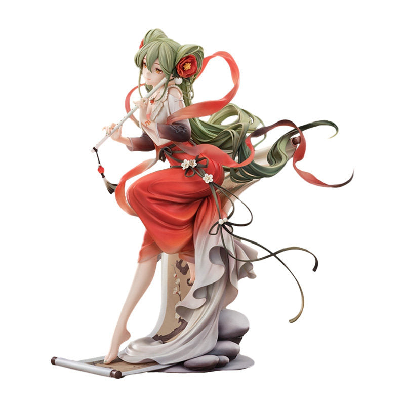 Hatsune Miku GSC 1/7 Scale Figure, Ink Art Theme, Flowing Ribbon Details, Scroll & Rock Base, Collector Statue, Anime Character