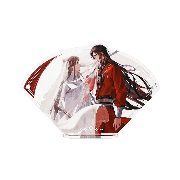 Heaven Officials Blessing Acrylic Standee Desktop Ornament | Fan-Shaped Design, 170 x 113mm Size, Anime Collectible, Includes Base Stand, Xie Lian & Hua Cheng