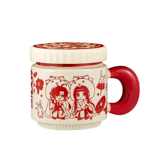 Mo Dao Zu Shi Ceramic Cup, Water Cup With Lid，380ml Mug，Animation Peripheral Products