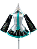 Hatsune Miku Cosplay Costume Set, Includes Top, Skirt, Tie, Sleeves, Leg Warmers（General merchandise version）