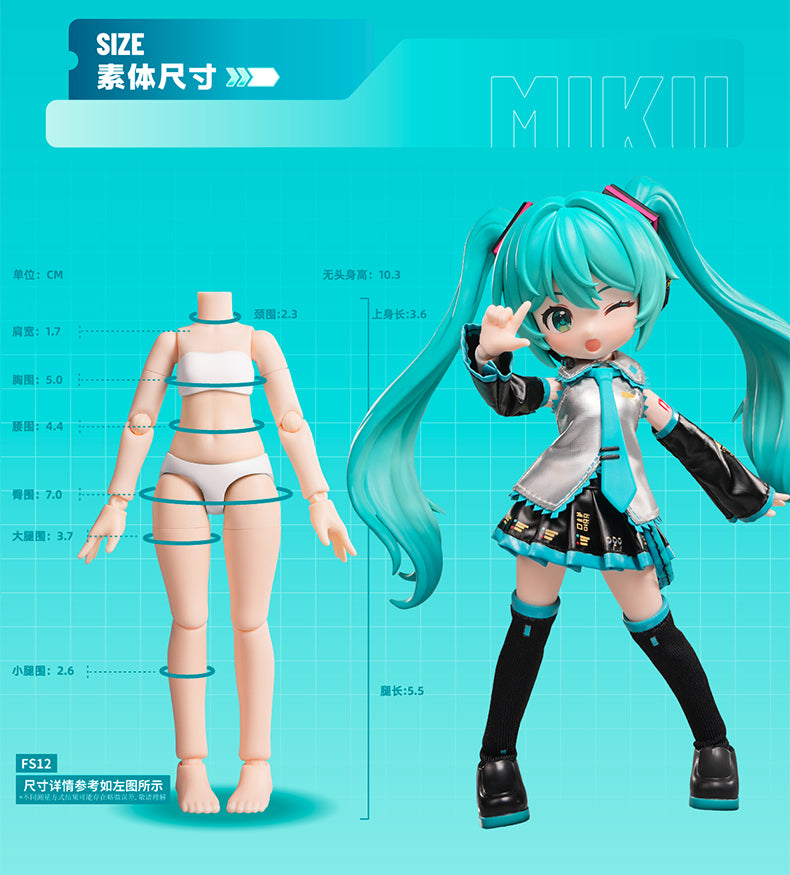 Hatsune Miku Building Block Dolls, Building Toys, PVC Doll Ornaments, Desktop Decorations，“Qi Yu”Version