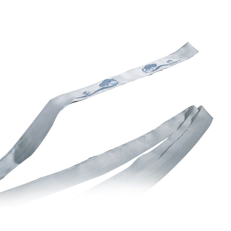 Mo Dao Zu Shi Lan Wangji Cosplay Headband, Blue Embroidered Cloud Pattern, 295cm Length, Anime Convention Costume Accessory