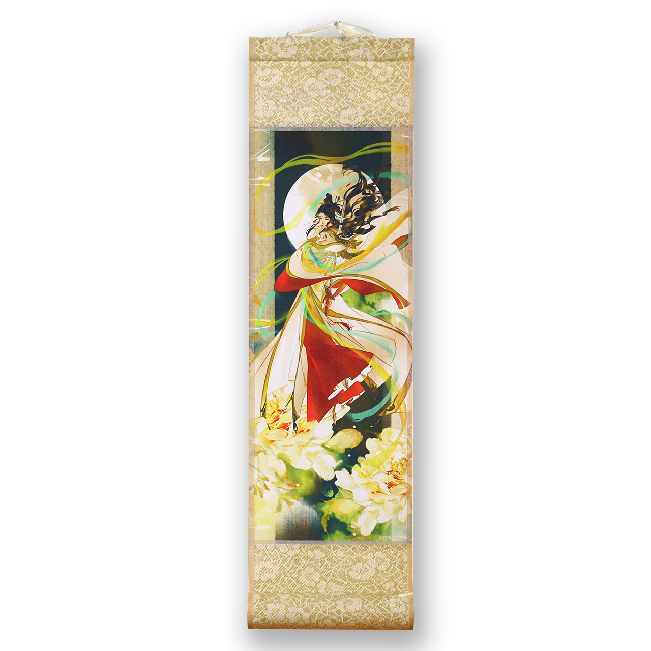 Heaven Officials Blessing Chinese Wall Scroll, Decorative Hanging Painting, Paper Material, Mini Scroll