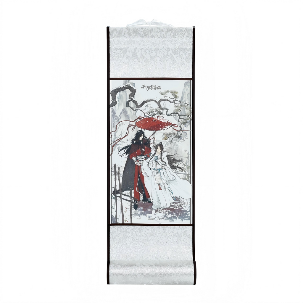 Heaven Officials Blessing Chinese Wall Scroll, Decorative Hanging Painting, Paper Material, Mini Scroll