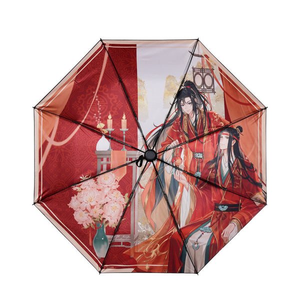 Mo Dao Zu Shi Anime Folding Umbrella, Compact Portable, 8 Ribs, Automatic Opening and Closing, Sun and Rain Use