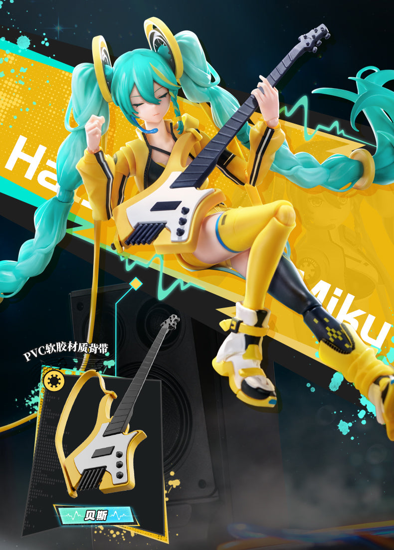Hatsune Miku Building Block Dolls, Building Toys, PVC Doll Ornaments, Desktop Decorations