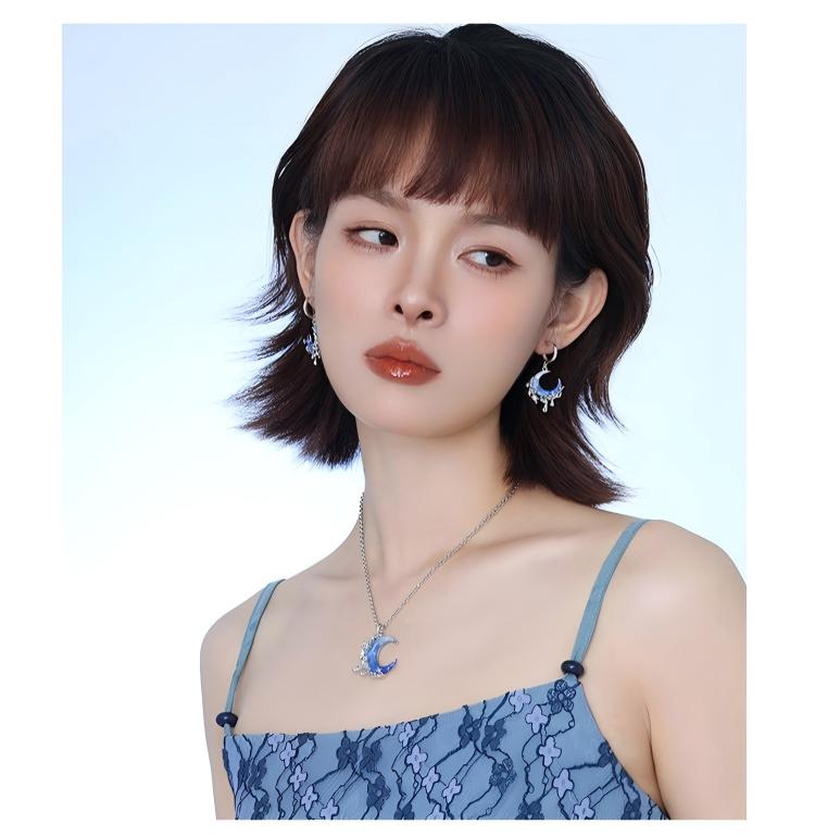 Heaven Officials Blessing Blue Moon Jewelry Collection，Crescent Moon Design, Celestial Style, Multiple Styles