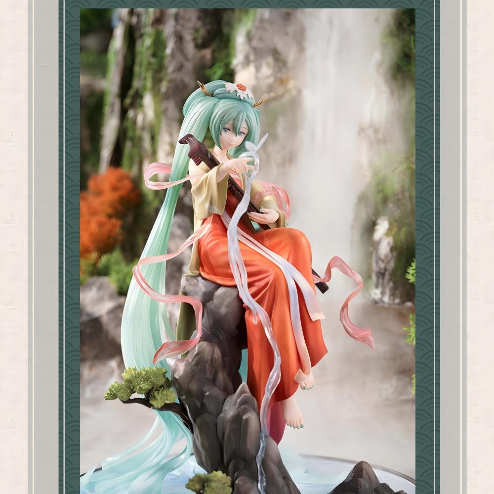 Hatsune Miku 1/7 Scale Anime Figure，GSC Collectible, Detailed Base Diorama, Transparent Accents, Traditional Hanfu Design, Collector's Statue