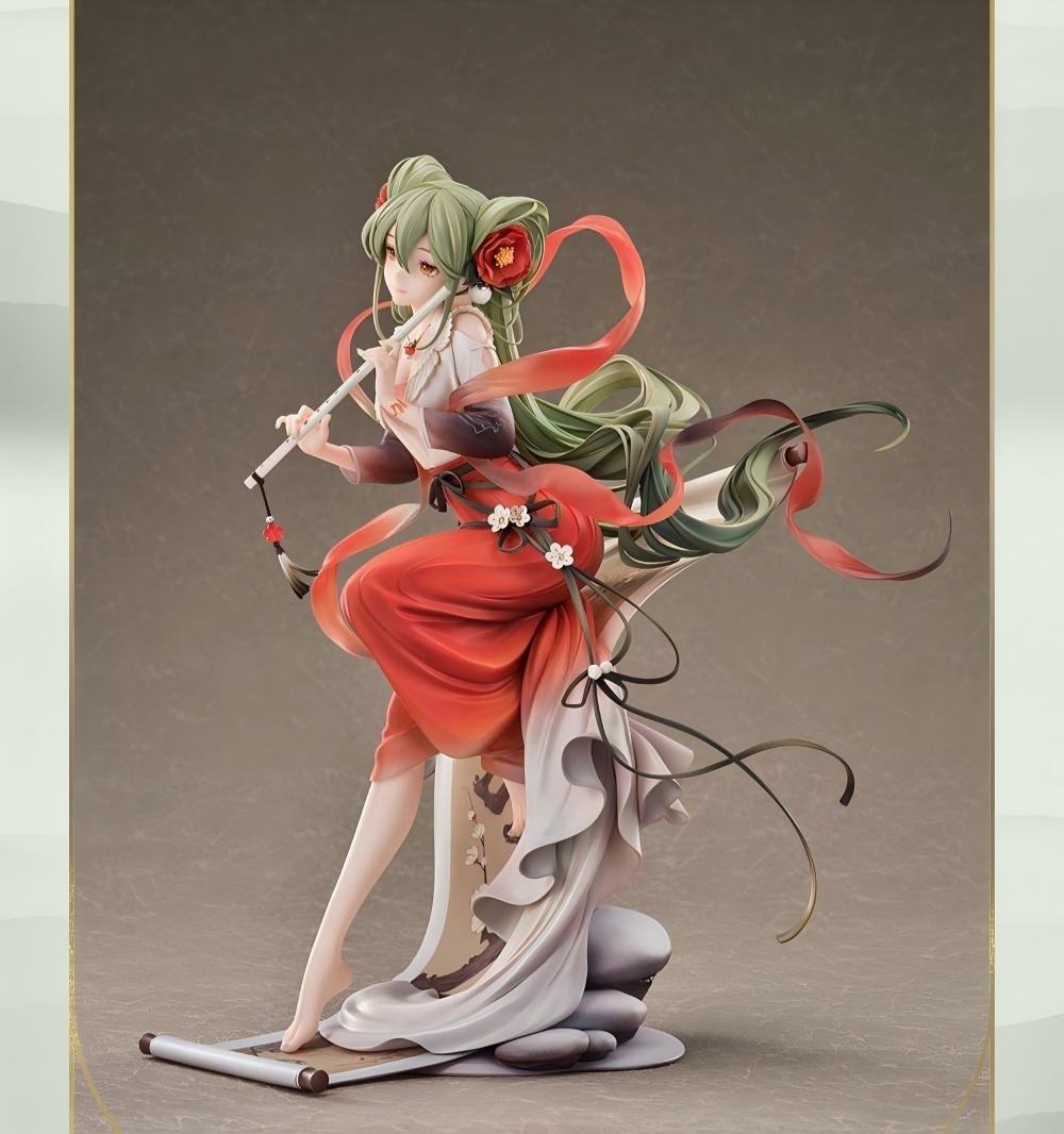 Hatsune Miku GSC 1/7 Scale Figure, Ink Art Theme, Flowing Ribbon Details, Scroll & Rock Base, Collector Statue, Anime Character