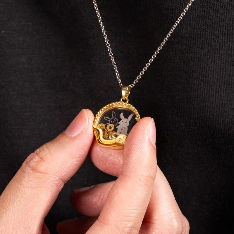 Mo Dao Zu Shi Pendants，S925 Sterling Silver Necklace，Cute rabbit pattern，Animation Peripheral Products