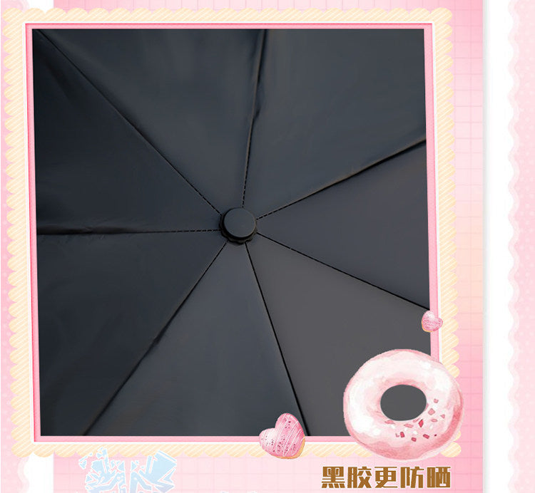 Mo Dao Zu Shi Anime Folding Umbrella, Birthday Theme, Compact Portable Design, 7 Ribs, Sun and Rain Use