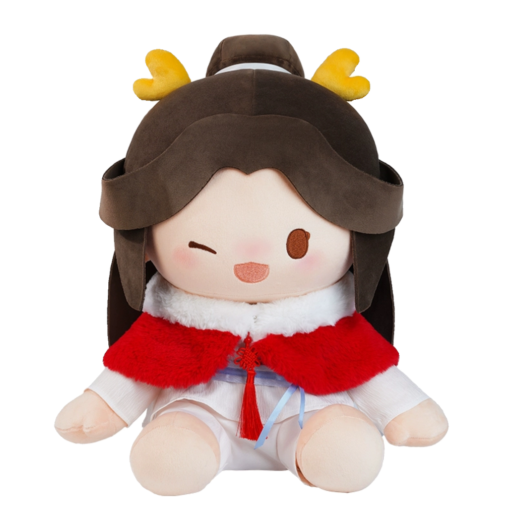 Heaven Officials Blessing Throw Pillow，Sitting Doll，Tian Guan Ci Fu Plush Pillow“Long He Xin Xi”Series