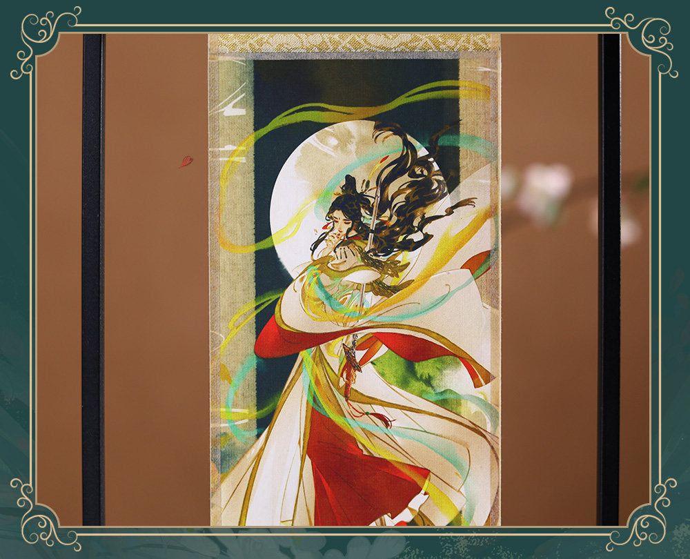 Heaven Officials Blessing Chinese Wall Scroll, Decorative Hanging Painting, Paper Material, Mini Scroll