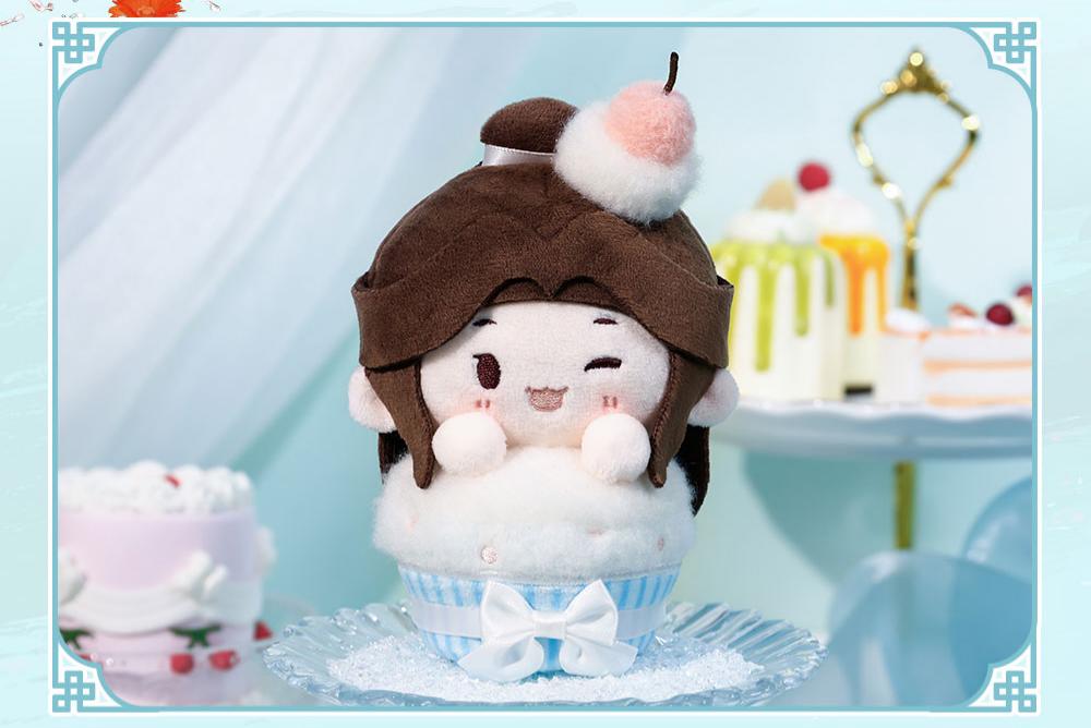 Heaven Officials Blessing Cupcake Plush Keychain Backpack Charm | 2 Styles Available, Anime Character Design, 100mm Size, Ball Chain Included, Collectible Figure