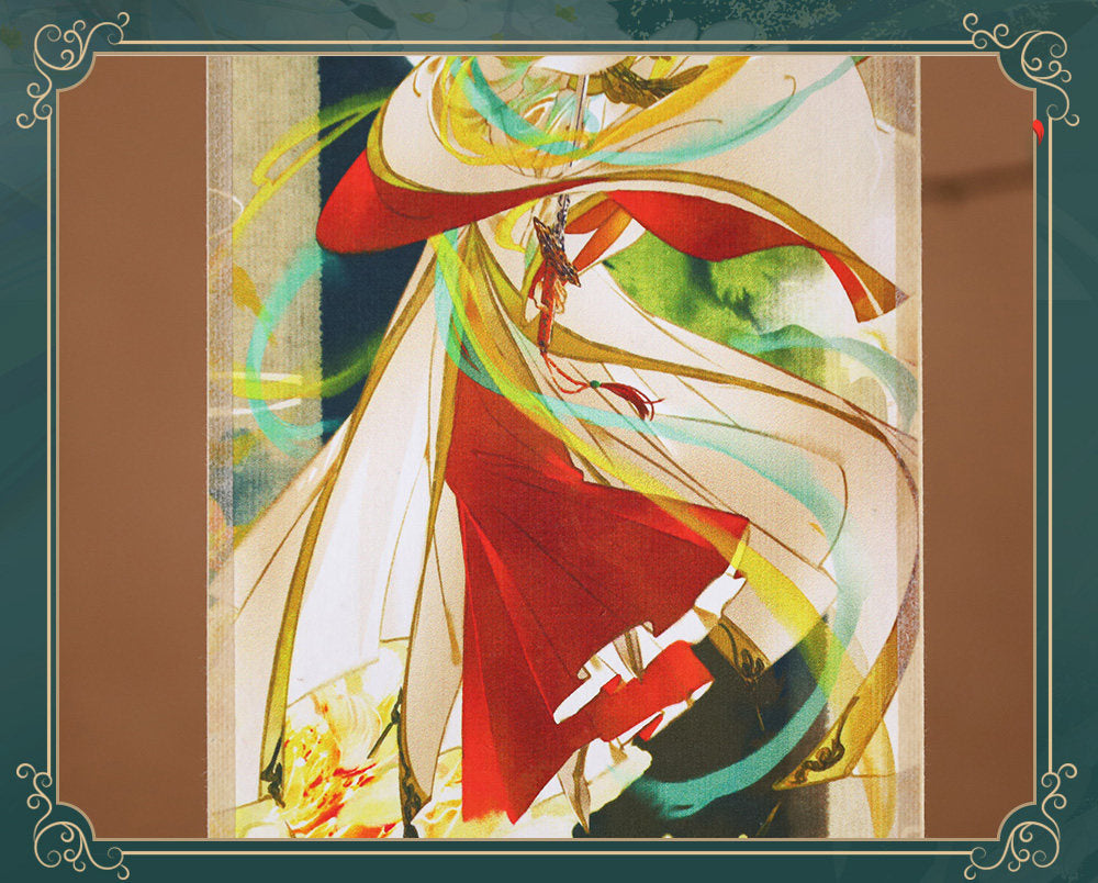 Heaven Officials Blessing Chinese Wall Scroll, Decorative Hanging Painting, Paper Material, Mini Scroll