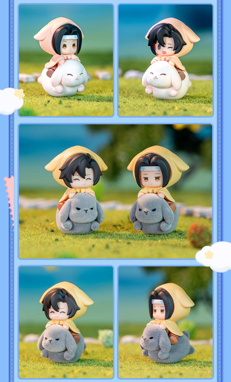 Mo Dao Zu Shi Q-Version Mini Figures Blind Box, Desktop Ornaments, PVC Collectible Figurines, 4cm