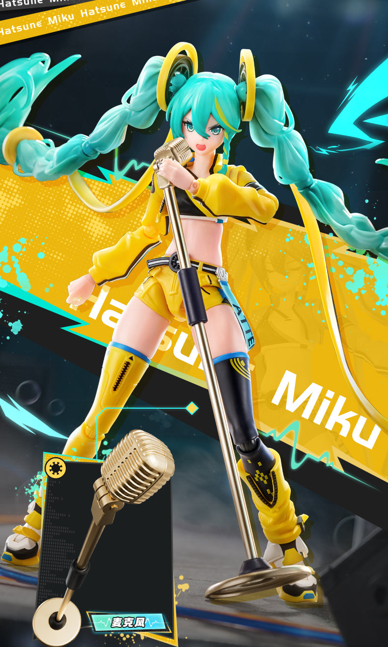 Hatsune Miku Building Block Dolls, Building Toys, PVC Doll Ornaments, Desktop Decorations