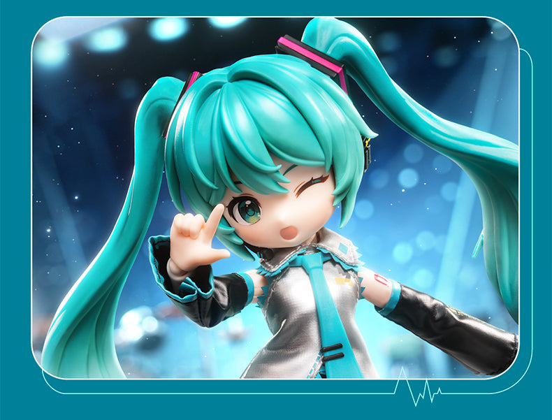 Hatsune Miku Building Block Dolls, Building Toys, PVC Doll Ornaments, Desktop Decorations，“Qi Yu”Version