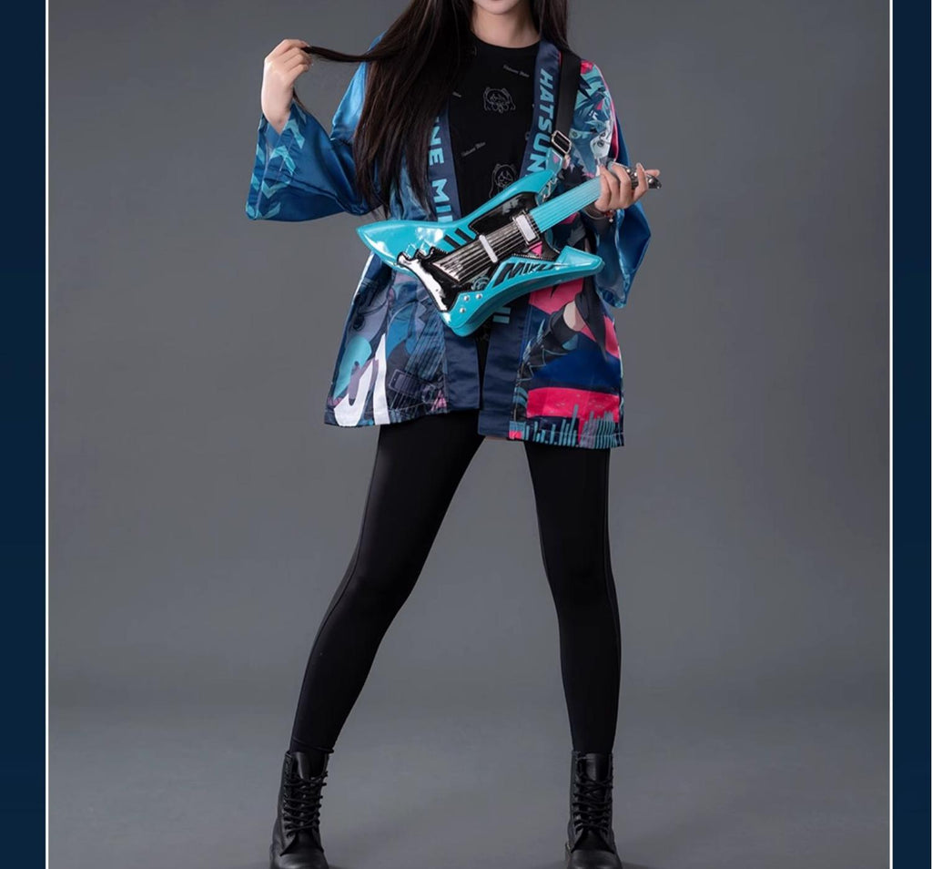 Hatsune Miku Backpack, Guitar-Shaped Backpack With Large Capacity And Cute Design