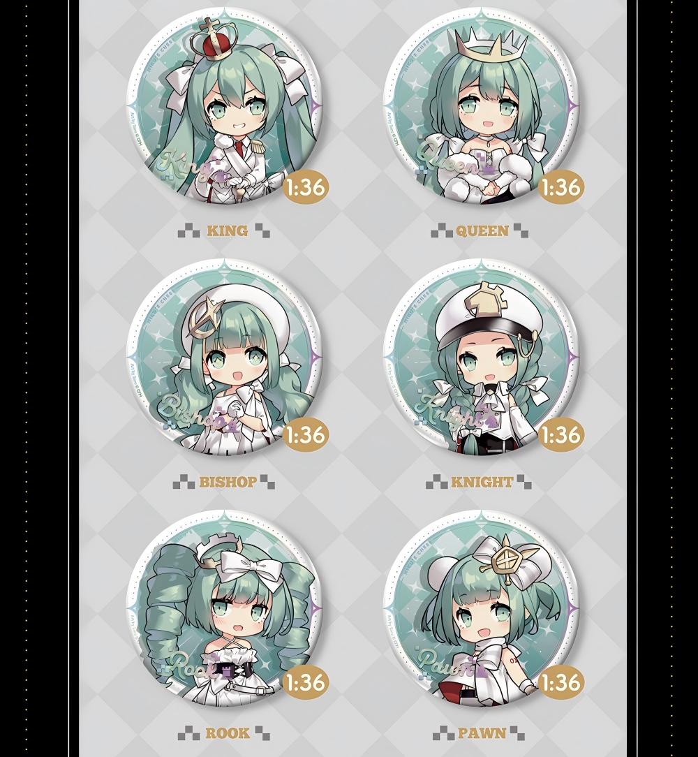 Hatsune Miku Chess Badge Blind Box,Blind Box Collectible