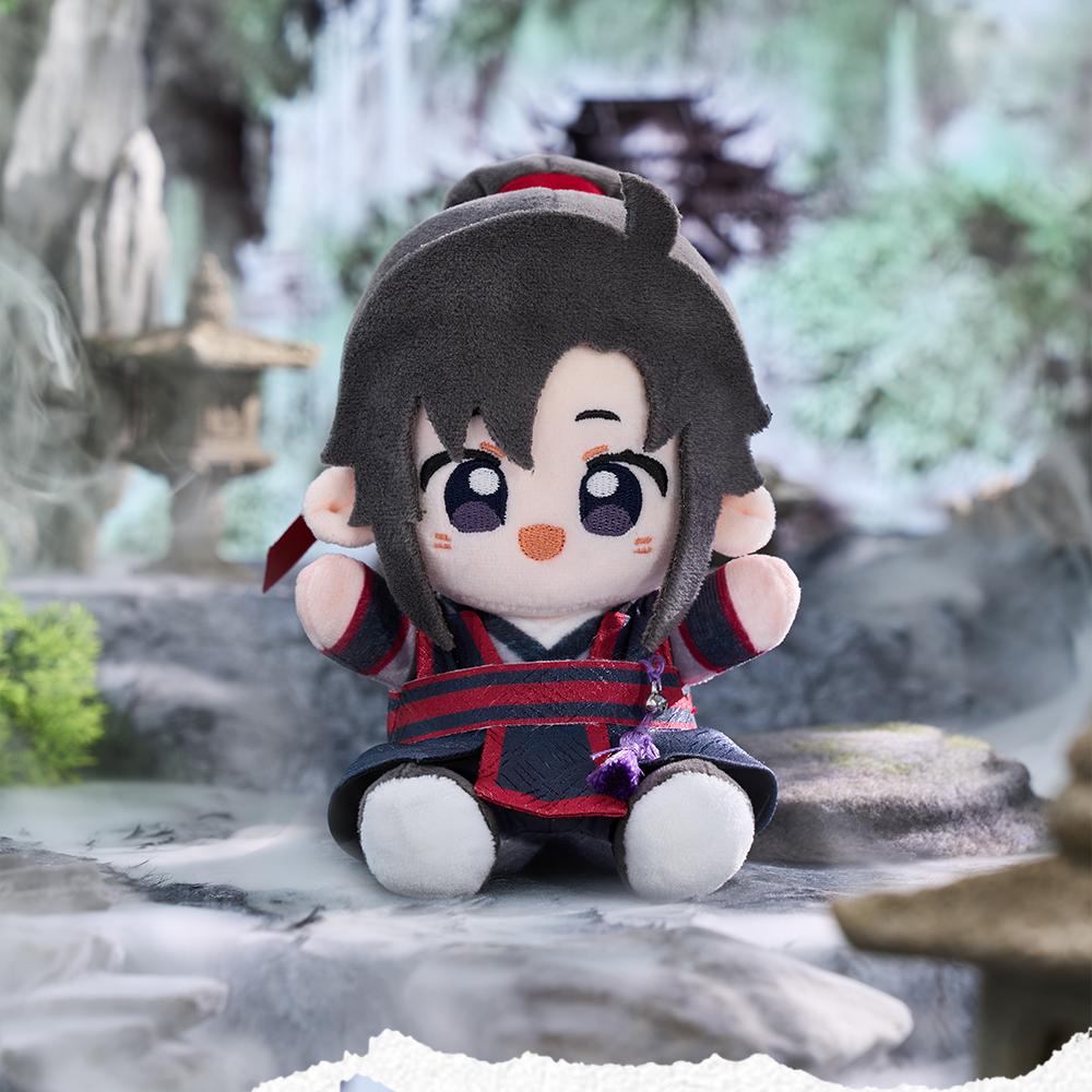 Mo Dao Zu Shi Plush Doll, 15cm Animation Character Collectibles, Polyester Fiber Sitting Style Figures, Decorative Anime Plushies