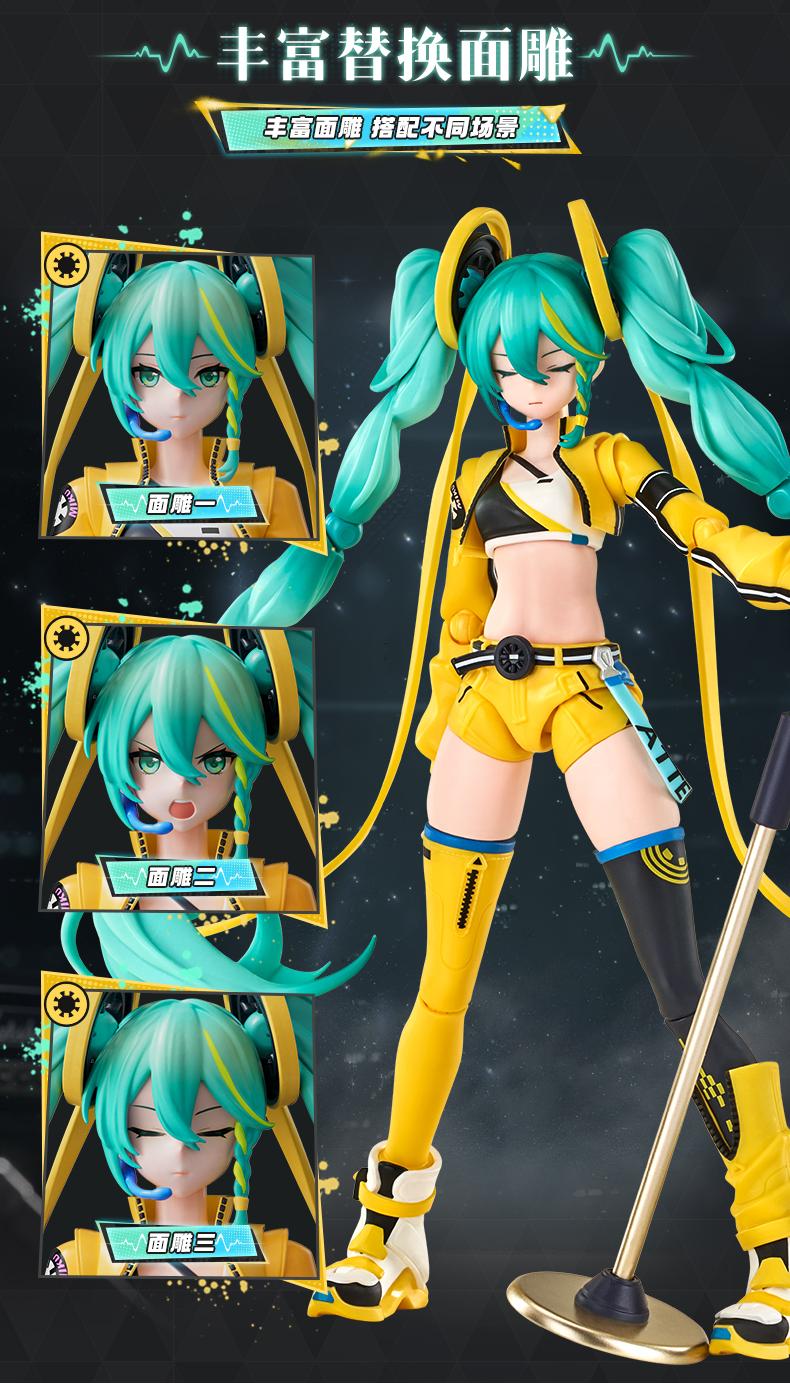 Hatsune Miku Building Block Dolls, Building Toys, PVC Doll Ornaments, Desktop Decorations
