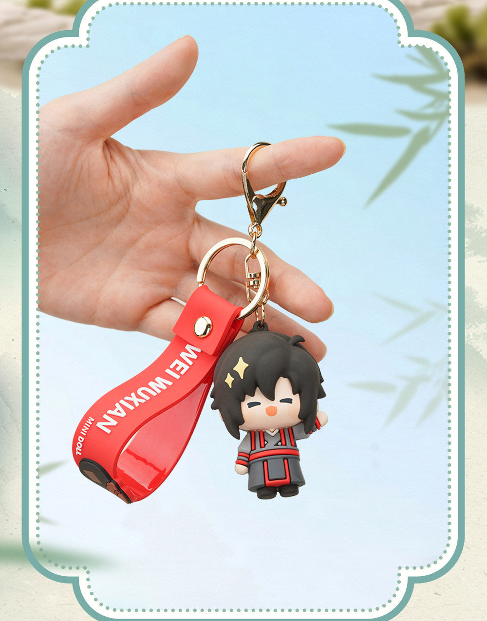Mo Dao Zu Shi Keychain Backpack Charm | PVC Material, Approx. 6cm Tall, 4 Character Styles, Lobster Clasp Ring, Chibi Figure Design