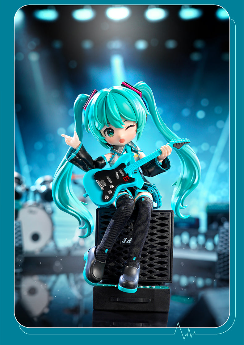 Hatsune Miku Building Block Dolls, Building Toys, PVC Doll Ornaments, Desktop Decorations，“Qi Yu”Version