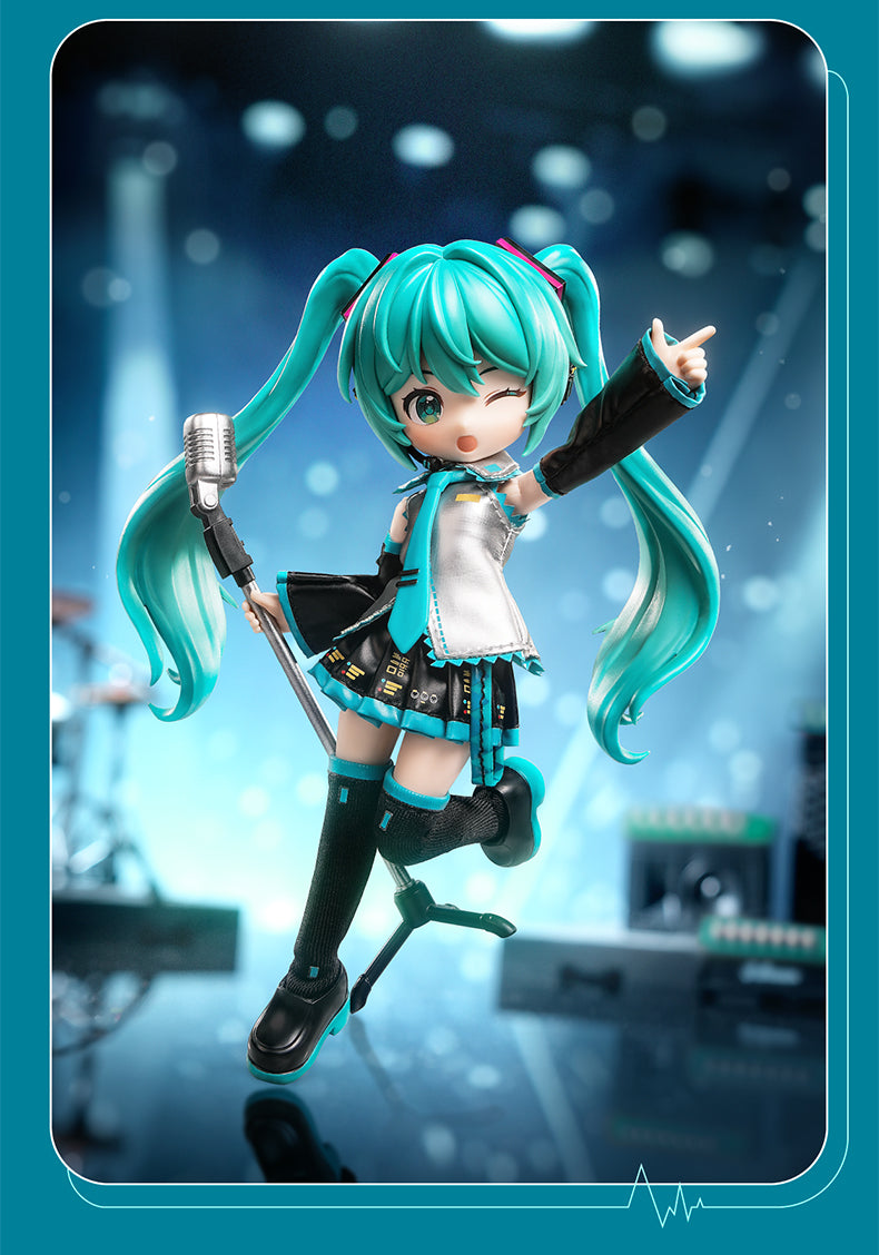Hatsune Miku Building Block Dolls, Building Toys, PVC Doll Ornaments, Desktop Decorations，“Qi Yu”Version