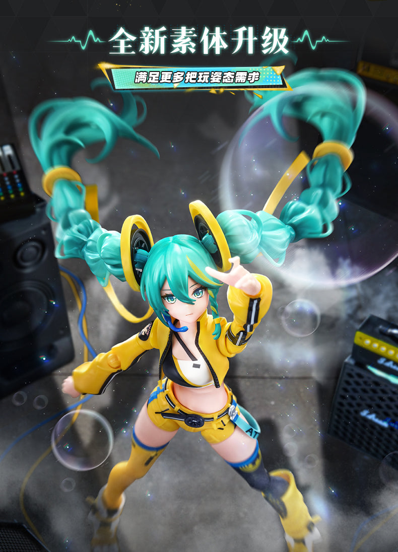 Hatsune Miku Building Block Dolls, Building Toys, PVC Doll Ornaments, Desktop Decorations